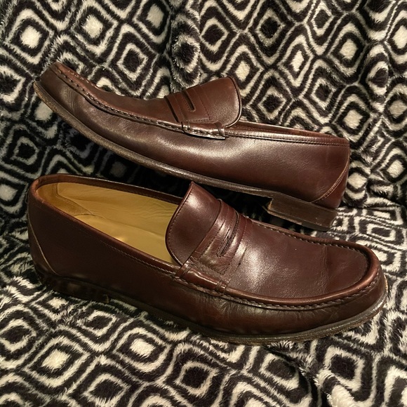 Salvatore Ferragamo Shoes | Salvatore Ferragamo Brown Leather Penny Loafers | Color: Brown/Gold | Size: 8.5 | Mcguiverstein's Closet